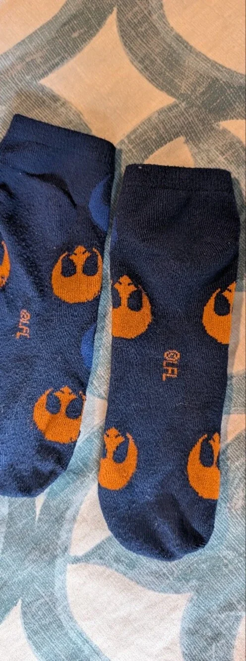 Blue & Orange Star Wars Rebel Symbol Socks